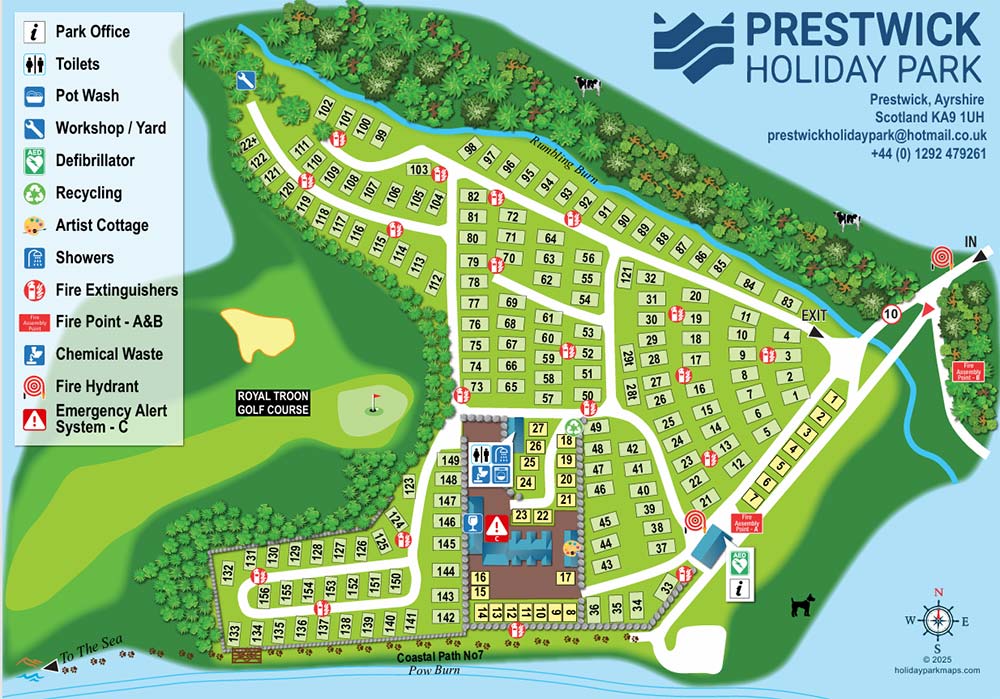 Map of Prestwick Holiday Park