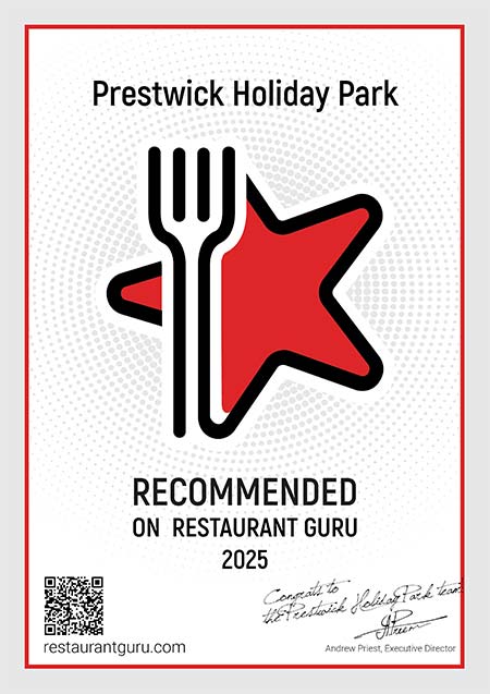 Prestwick Holiday Park recommended on Restaurant Guru 2025 Prestwick Holiday Park recommended on Restaurant Guru 2025